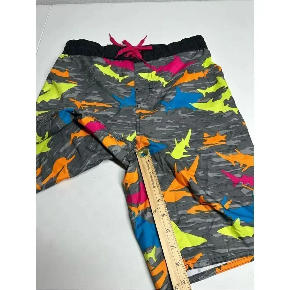 Laguna Boys Sharks Print Swim Shorts Trunks Size L/ 14-16